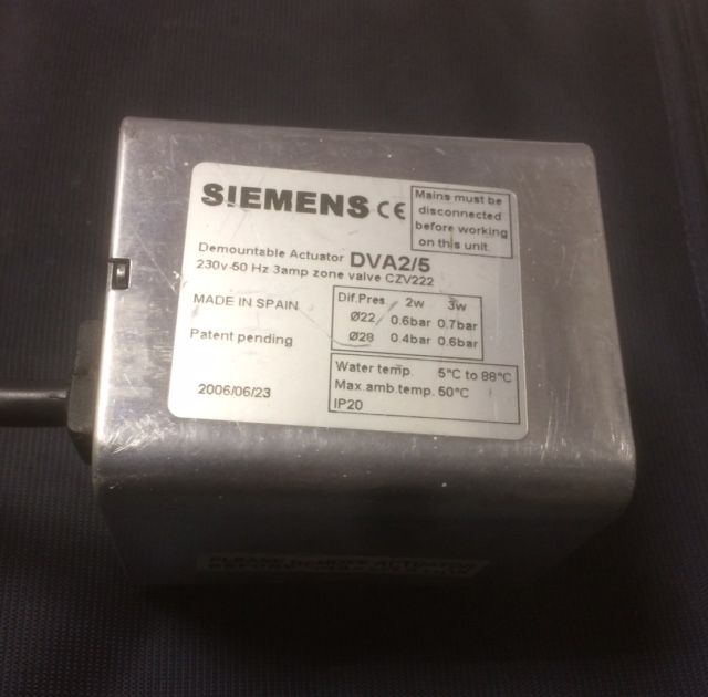 Siemens demountable motorised valve CZV222 